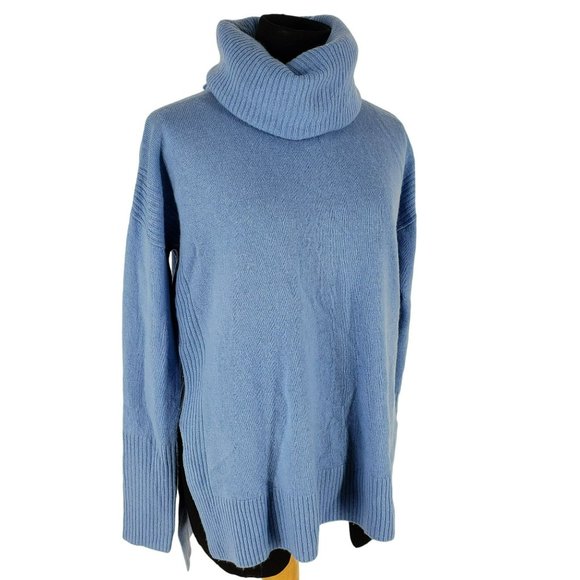 NEW Diane von Furstenberg Ahiga Sweater Light Blue Wool Cashmere Turtleneck XS - Picture 12 of 12